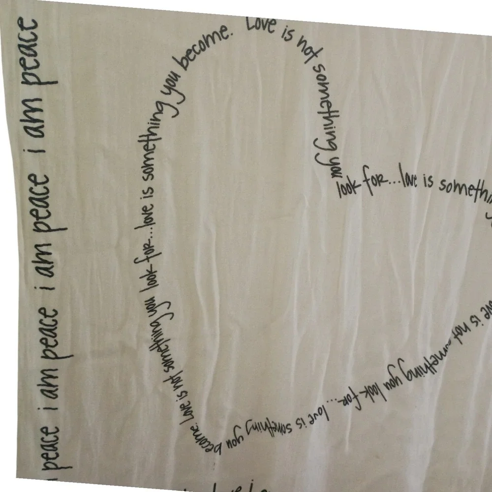 Peace Love World Alina Villasante White Viscose Peace Heart Graphic Scarf Wrap - Picture 3 of 9